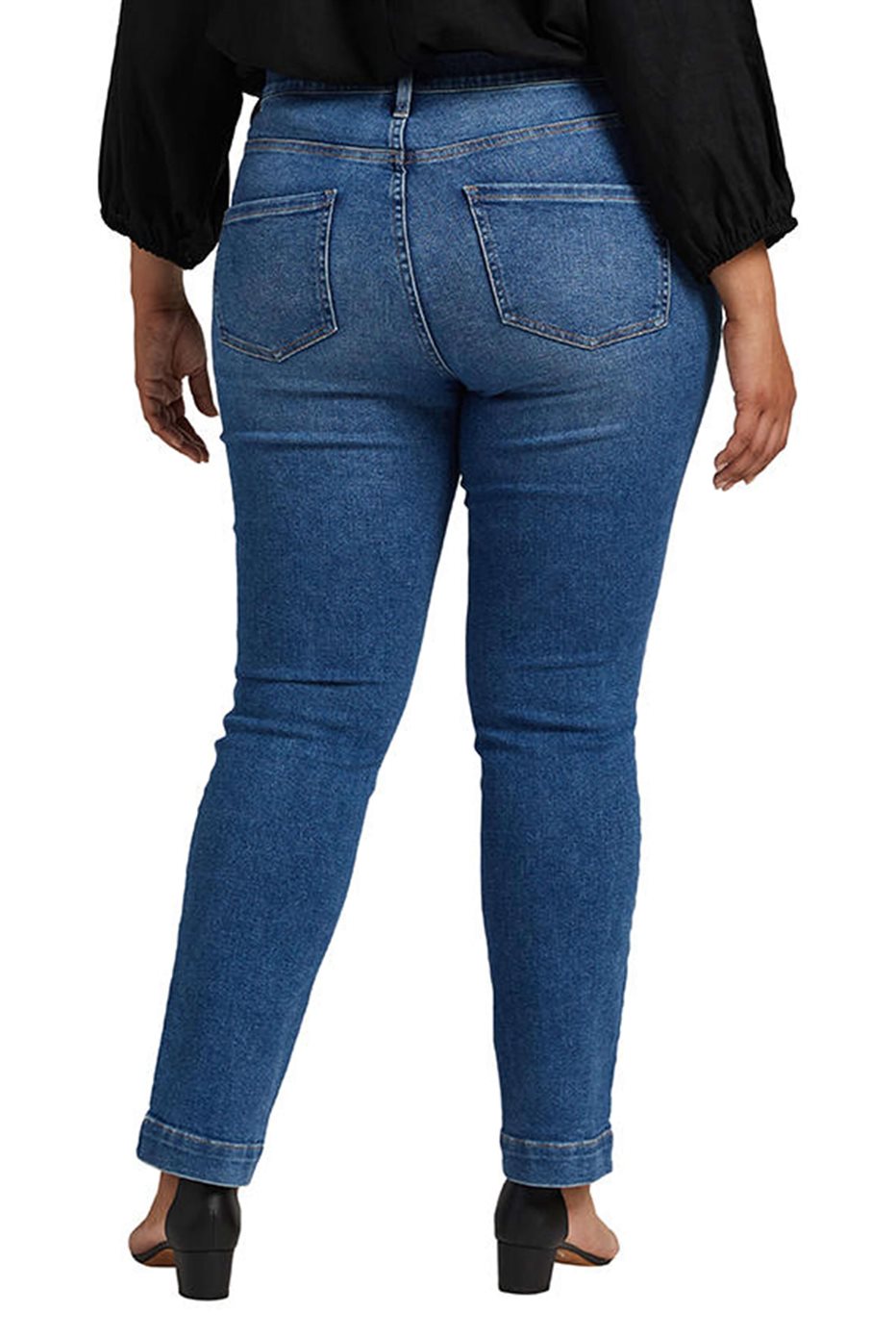 Jeans Valentina Straight Electric Blue À Enfiler